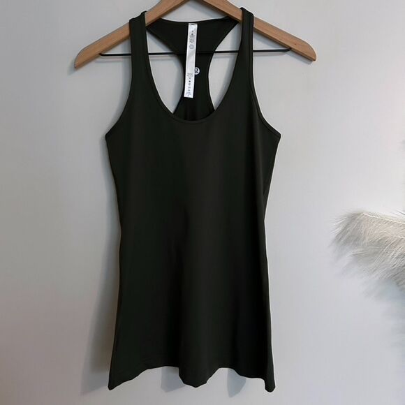Lululemon Racerback Scoopneck Tank Army Green (Gator Green) - Picture 1 of 8